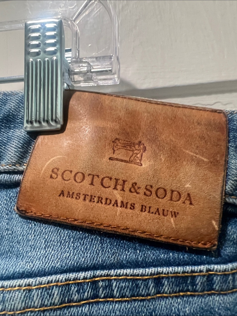 Scotch & Soda Light Blue Ralston Skinny Jeans with Distressed Detail - Picture 11 of 16